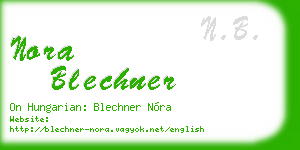 nora blechner business card